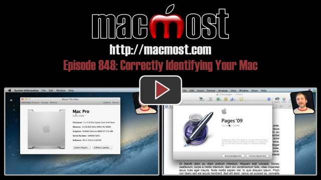 MacMost Now 848: Correctly Identifying Your Mac