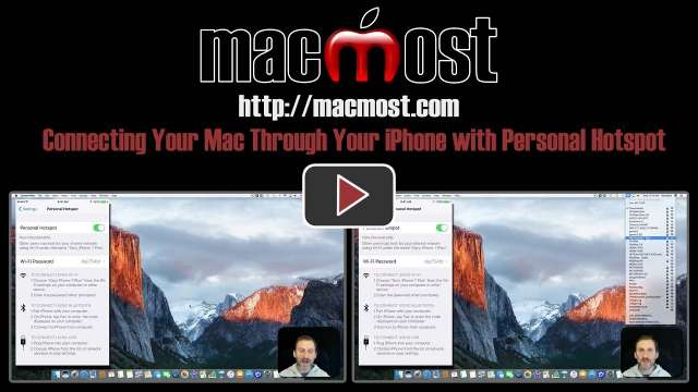 Connecting Your Mac Through Your iPhone with Personal Hotspot