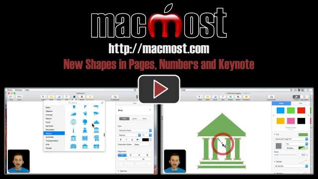 New Shapes in Pages, Numbers and Keynote