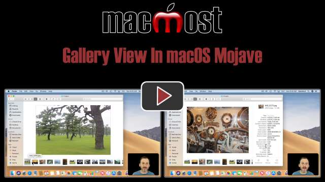 Gallery View In macOS Mojave