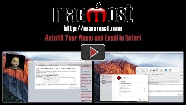 Autofill Your Name and Email in Safari