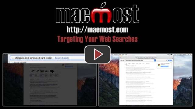Targeting Your Web Searches