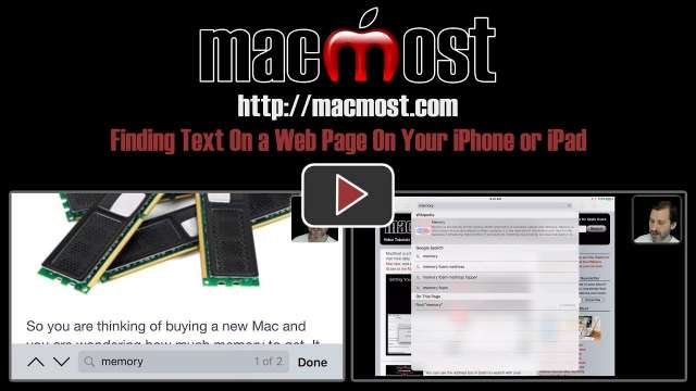 Finding Text On a Web Page On Your iPhone or iPad