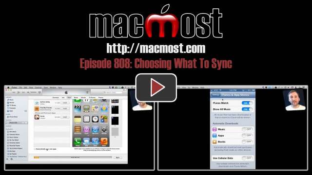 MacMost Now 808: Choosing What To Sync