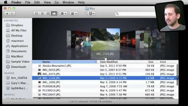 MacMost Now 612: Viewing Photos With the Finder