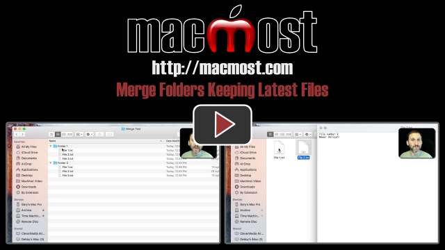 Merge Folders Keeping Latest Files