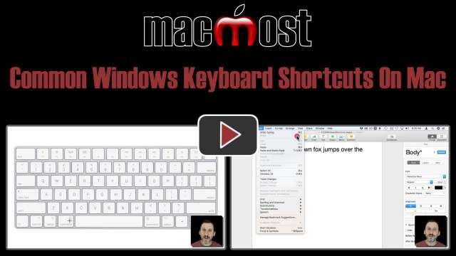Common Windows Keyboard Shortcuts On Mac