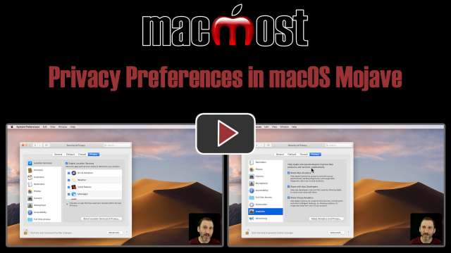 Privacy Preferences in macOS Mojave