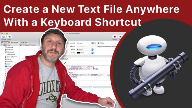 Create a New Text File Anywhere With a Keyboard Shortcut On a Mac
