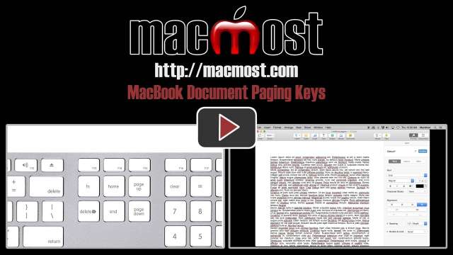 MacBook Document Paging Keys