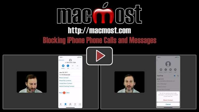 Blocking iPhone Phone Calls and Messages