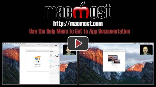 Use the Help Menu to Get to App Documentation