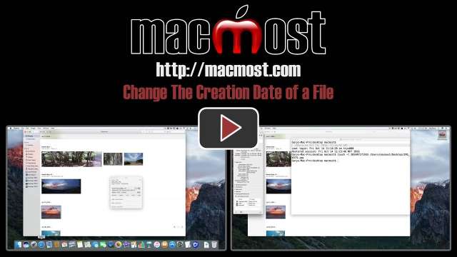 Change The Creation Date of a File
