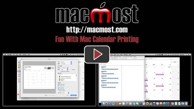 Fun With Mac Calendar Printing