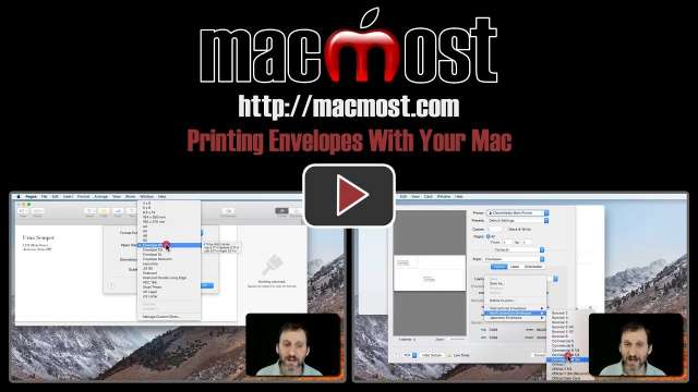 Printing Envelopes With Your Mac