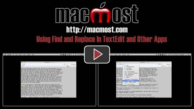 Using Find and Replace In TextEdit and Other Apps