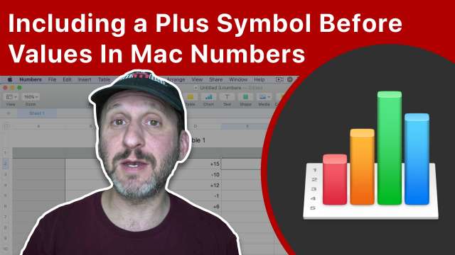 Including a Plus Symbol Before Values In Mac Numbers