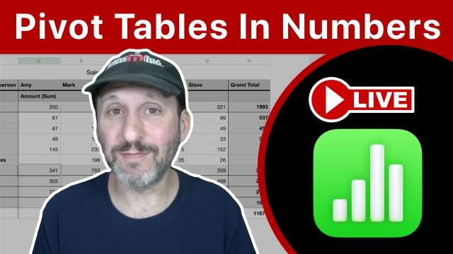 MacMost Live: Working With Pivot Tables In Numbers