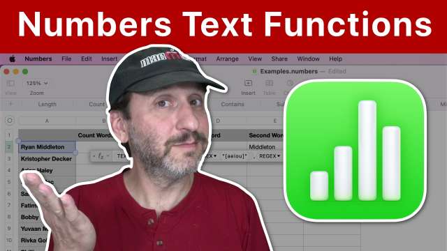 Functions For Working With Text In Mac Numbers
