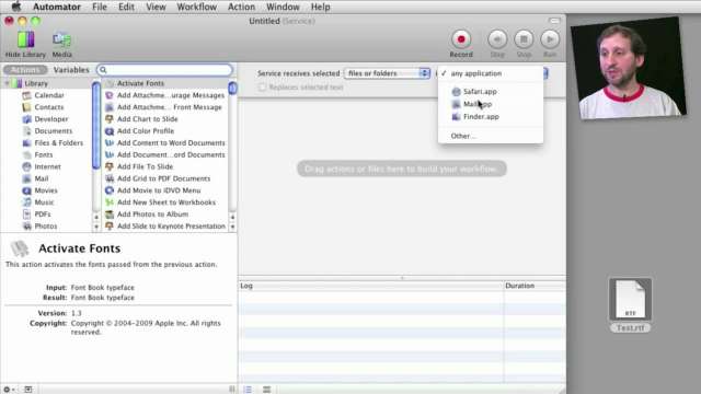MacMost Now 429: Using Automator to Create Services