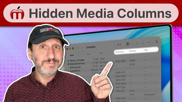 How To Turn On the Finder’s Hidden Media Info Columns