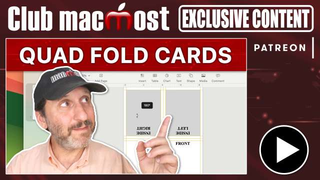 Club MacMost Exclusive: Pages Quad Fold Card Template